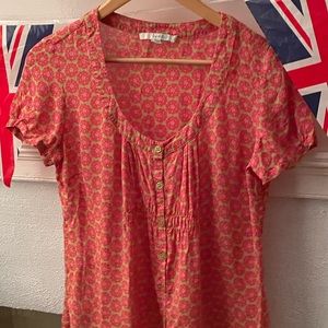 Boden Pink Floral Blouse